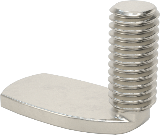 18-8 Paslanmaz Çelik Dik Açı Kaynak Saplamaları, 10-32 Diş, 1/2" Uzunluk