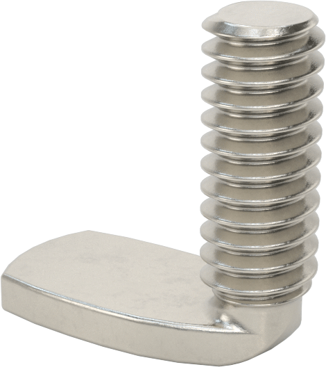 18-8 Paslanmaz Çelik Dik Açı Kaynak Saplamaları, 1/4"-20 Diş, 3/4" Uzunluk