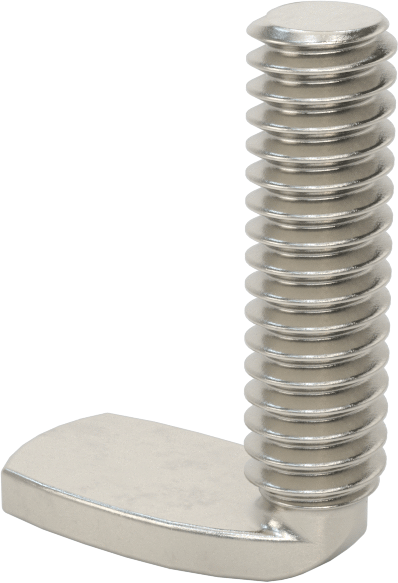 18-8 Paslanmaz Çelik Dik Açı Kaynak Saplamaları, 1/4"-20 Diş, 1" Uzunluk
