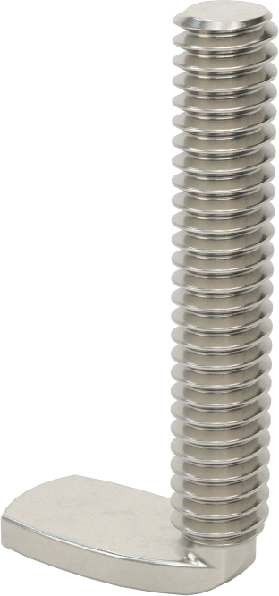 18-8 Paslanmaz Çelik Dik Açı Kaynak Saplamaları, 1/4"-20 Diş Boyutu, 1-1/2" Uzunluk