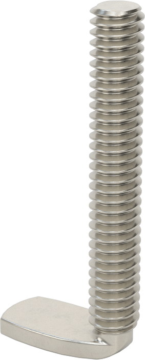 18-8 Paslanmaz Çelik Dik Açı Kaynak Saplamaları, 1/4"-20 Diş Boyutu, 1-3/4" Uzunluk