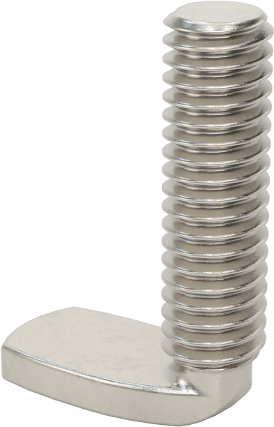 18-8 Paslanmaz Çelik Dik Açı Kaynak Saplamaları, 5/16"-18 Diş Boyutu, 1-1/4" Uzunluk