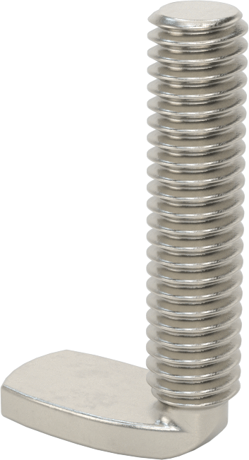 18-8 Paslanmaz Çelik Dik Açı Kaynak Saplamaları, 5/16"-18 Diş Boyutu, 1-1/2" Uzunluk