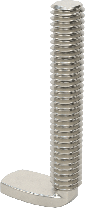 18-8 Paslanmaz Çelik Dik Açı Kaynak Saplamaları, 5/16"-18 Diş Boyutu, 2" Uzunluk
