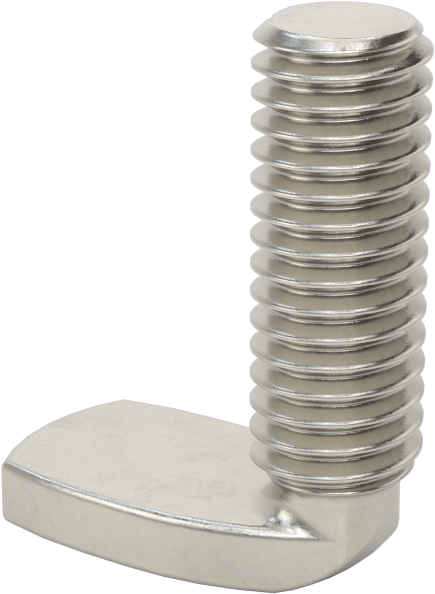 18-8 Paslanmaz Çelik Dik Açı Kaynak Saplamaları, 3/8"-16 Diş Boyutu, 1-1/4" Uzunluk