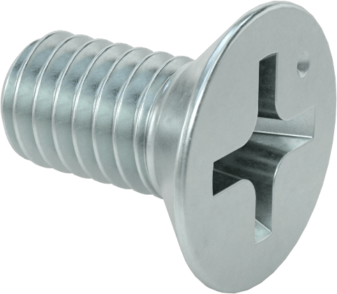 JIS Çinko Kaplı Çelik Düz Başlı Vidalar, M4 x 0,7 mm Diş Boyutu, 8 mm Uzunluk