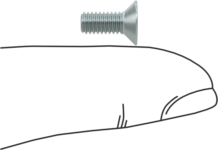 JIS Çinko Kaplı Çelik Düz Başlı Vidalar, M4 x 0,7 mm Diş Boyutu, 10 mm Uzunluk