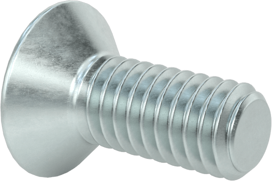 JIS Çinko Kaplı Çelik Düz Başlı Vidalar, M4 x 0,7 mm Diş Boyutu, 10 mm Uzunluk