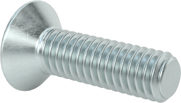 JIS Çinko Kaplı Çelik Düz Başlı Vidalar, M4 x 0,7 mm Diş Boyutu, 14 mm uzunluk