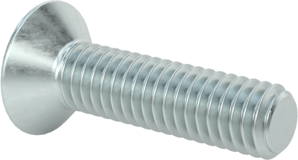 JIS Çinko Kaplı Çelik Düz Başlı Vidalar, M4 x 0,7 mm Diş Boyutu, 16 mm Uzunluk