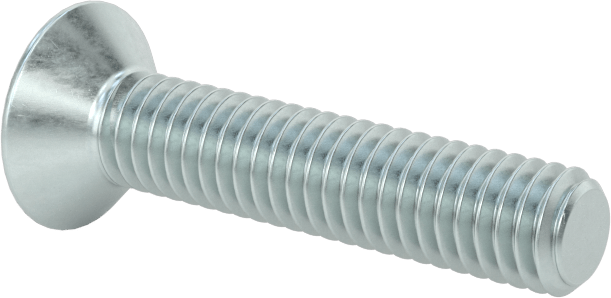 JIS Çinko Kaplı Çelik Düz Başlı Vidalar, M4 x 0,7 mm Diş Boyutu, 20 mm Uzunluk