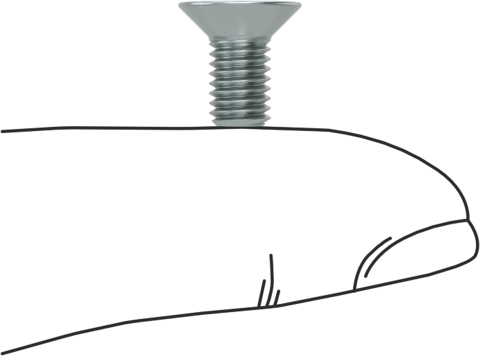 JIS Çinko Kaplı Çelik Düz Başlı Vidalar, M5 x 0,8 mm Diş Boyutu, 10 mm Uzunluk