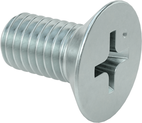 JIS Çinko Kaplı Çelik Düz Başlı Vidalar, M5 x 0,8 mm Diş Boyutu, 10 mm Uzunluk