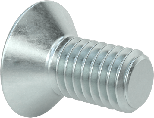 JIS Çinko Kaplı Çelik Düz Başlı Vidalar, M5 x 0,8 mm Diş Boyutu, 10 mm Uzunluk