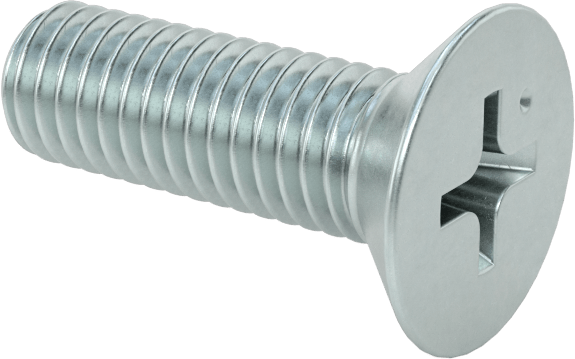 JIS Çinko Kaplı Çelik Düz Başlı Vidalar, M5 x 0,8 mm Diş Boyutu, 16 mm Uzunluk