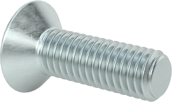 JIS Çinko Kaplı Çelik Düz Başlı Vidalar, M5 x 0,8 mm Diş Boyutu, 16 mm Uzunluk