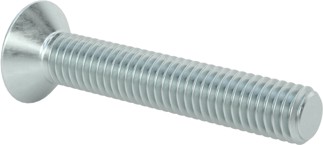 JIS Çinko Kaplı Çelik Düz Başlı Vidalar, M5 x 0,8 mm Diş Boyutu, 30 mm Uzunluk