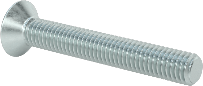 JIS Çinko Kaplı Çelik Düz Başlı Vidalar, M5 x 0,8 mm Diş Boyutu, 35 mm Uzunluk