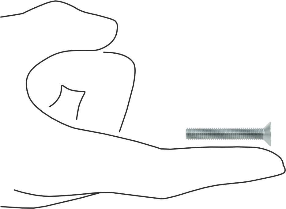 JIS Çinko Kaplı Çelik Düz Başlı Vidalar, M5 x 0,8 mm Diş Boyutu, 35 mm Uzunluk