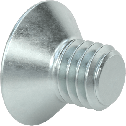 JIS Çinko Kaplı Çelik Düz Başlı Vidalar, M6 x 1 mm Diş Boyutu, 8 mm Uzunluk