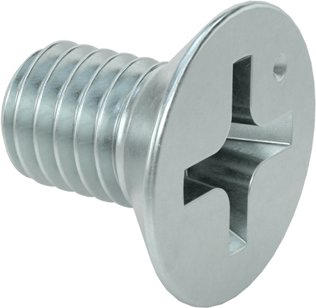 JIS Çinko Kaplı Çelik Düz Başlı Vidalar, M6 x 1 mm Diş Boyutu, 10 mm Uzunluk