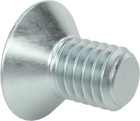 JIS Çinko Kaplı Çelik Düz Başlı Vidalar, M6 x 1 mm Diş Boyutu, 10 mm Uzunluk