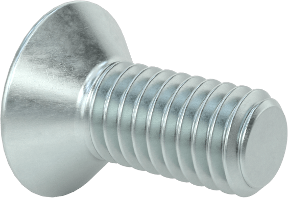 JIS Çinko Kaplı Çelik Düz Başlı Vidalar, M6 x 1 mm Diş Boyutu, 14 mm uzunluk