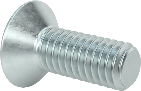 JIS Çinko Kaplı Çelik Düz Başlı Vidalar, M6 x 1 mm Diş Boyutu, 16 mm Uzunluk