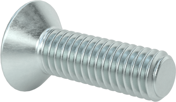 JIS Çinko Kaplı Çelik Düz Başlı Vidalar, M6 x 1 mm Diş Boyutu, 20 mm Uzunluk