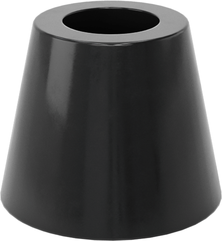 Çok Amaçlı Neopren Dişsiz Delikli Tampon, 3/4“ Dış Çap x 39/64” Yükseklik