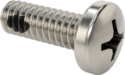 Diş Kilitli Silindir Başlı Phillips Vidaları, 2-56 Diş Boyutu, 1/4" Uzunluk