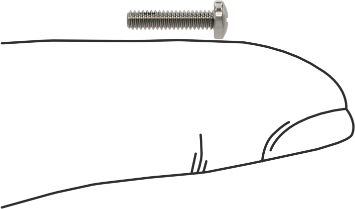 Diş Kilitli Silindir Başlı Phillips Vidaları, 2-56 Diş Boyutu, 3/8" Uzunluk