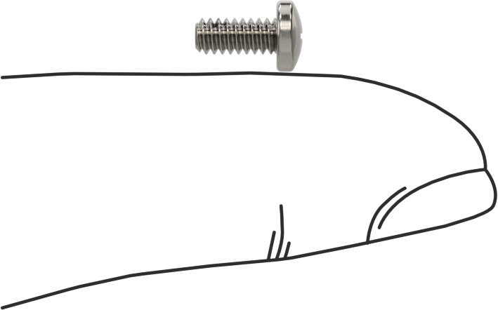 Diş Kilitli Silindir Başlı Phillips Vidaları, 4-40 Diş Boyutu, 1/4" Uzunluk