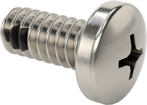 Diş Kilitli Silindir Başlı Phillips Vidaları, 4-40 Diş Boyutu, 1/4" Uzunluk