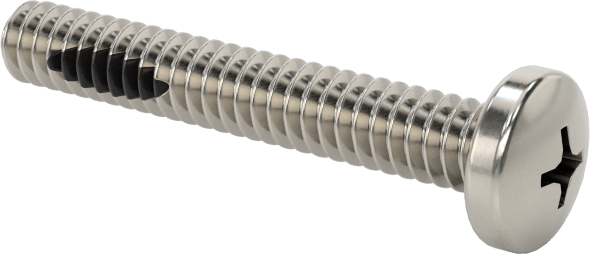 Diş Kilitli Silindir Başlı Phillips Vidaları, 4-40 Diş Boyutu, 3/4" Uzunluk