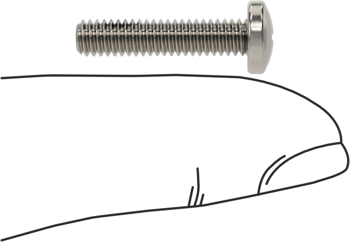 Diş Kilitli Silindir Başlı Phillips Vidaları, 8-32 Diş Boyutu, 3/4" Uzunluk