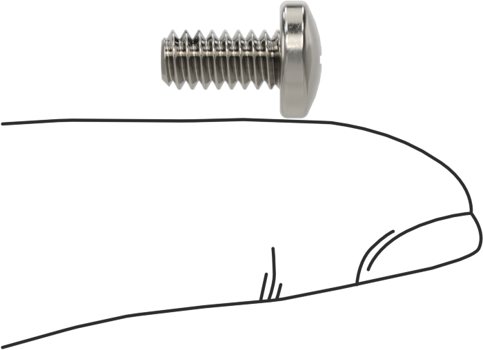 Diş Kilitli Silindir Başlı Phillips Vidaları, 10-24 Diş Boyutu, 3/8" Uzunluk