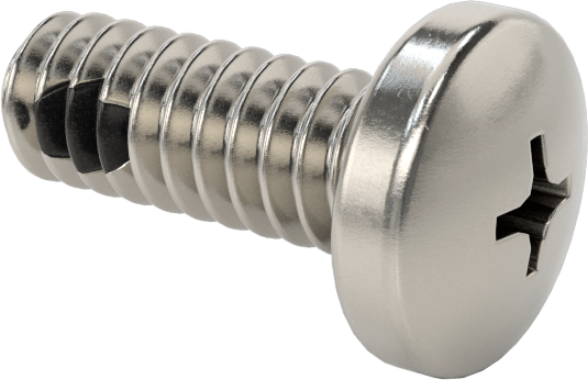 Diş Kilitli Silindir Başlı Phillips Vidaları, 10-24 Diş Boyutu, 1/2" Uzunluk