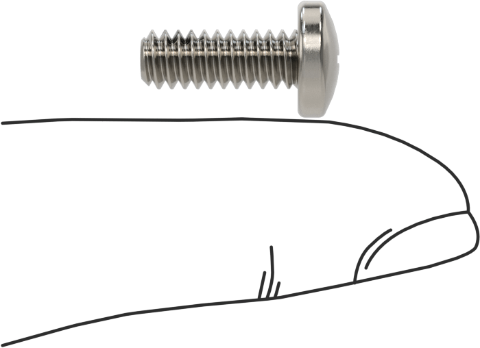Diş Kilitli Silindir Başlı Phillips Vidaları, 10-24 Diş Boyutu, 1/2" Uzunluk