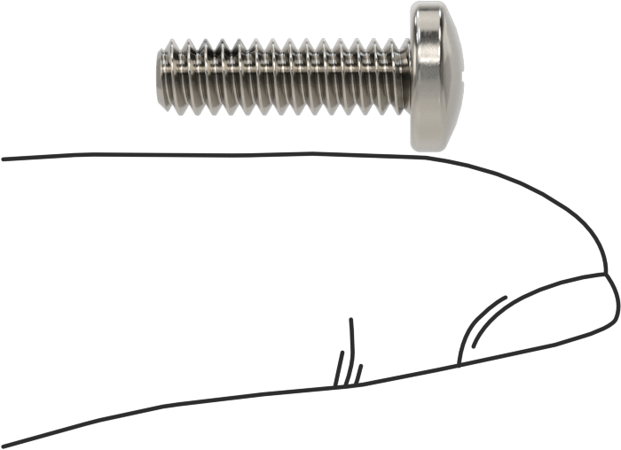 Diş Kilitli Silindir Başlı Phillips Vidaları, 10-24 Diş Boyutu, 5/8" Uzunluk