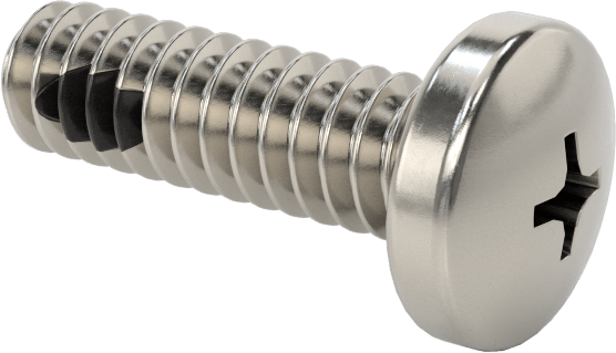 Diş Kilitli Silindir Başlı Phillips Vidaları, 10-24 Diş Boyutu, 5/8" Uzunluk