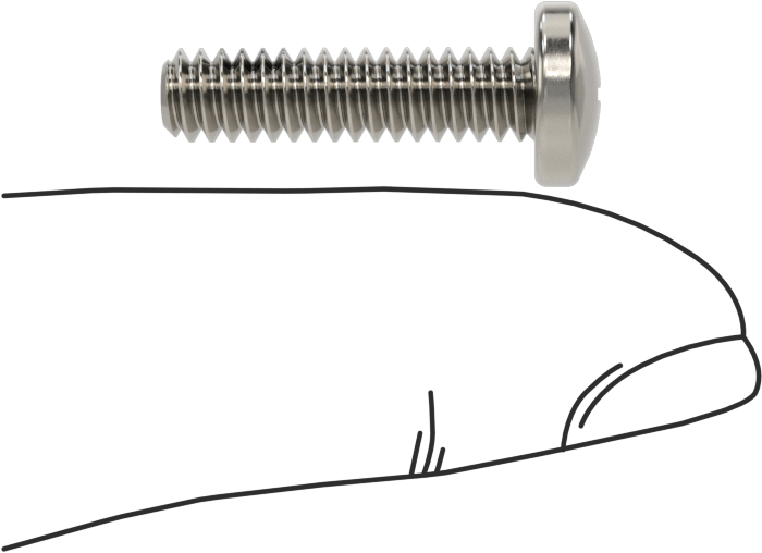 Diş Kilitli Silindir Başlı Phillips Vidaları, 10-24 Diş Boyutu, 3/4" Uzunluk