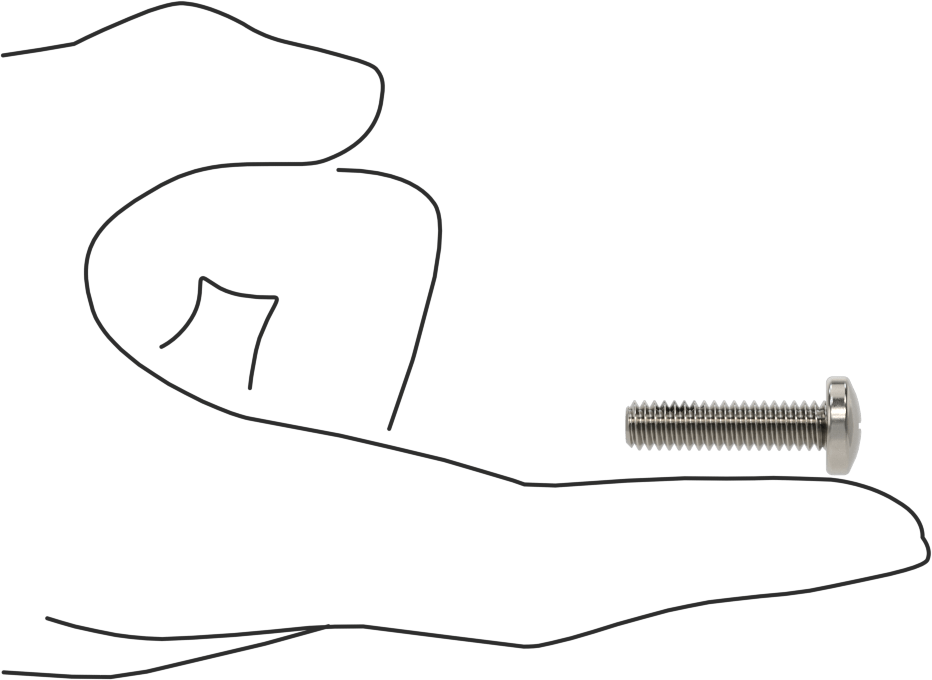 Diş Kilitli Silindir Başlı Phillips Vidaları, 1/4"-20 Diş Boyutu, 1" Uzunluk
