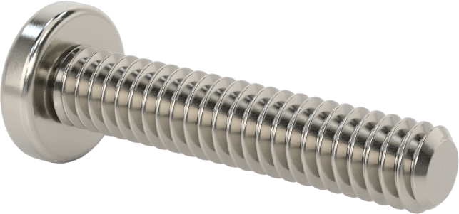 Diş Kilitli Silindir Başlı Phillips Vidaları, 1/4"-20 Diş Boyutu, 1-1/4" Uzunluk