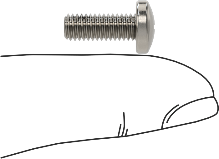 Diş Kilitli Silindir Başlı Phillips Vidaları, 10-32 Diş Boyutu, 1/2" Uzunluk