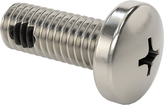 Diş Kilitli Silindir Başlı Phillips Vidaları, 10-32 Diş Boyutu, 1/2" Uzunluk