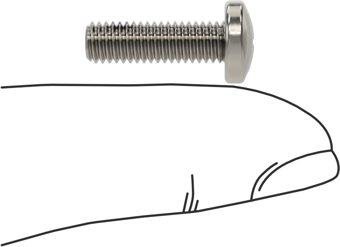 Diş Kilitli Silindir Başlı Phillips Vidaları, 10-32 Diş Boyutu, 5/8" Uzunluk