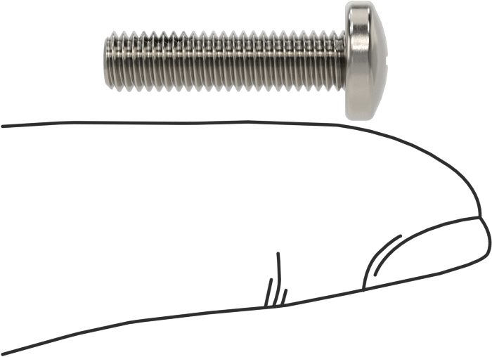 Diş Kilitli Silindir Başlı Phillips Vidaları, 10-32 Diş Boyutu, 3/4" Uzunluk