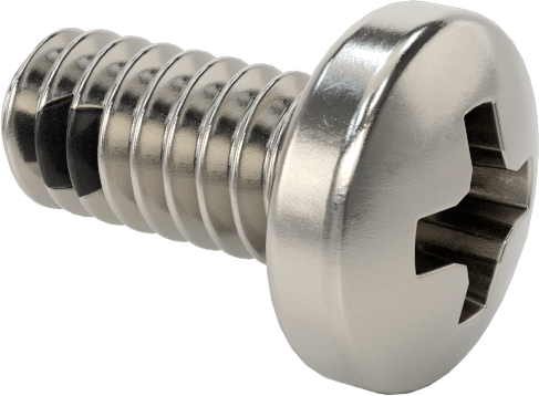 Diş Kilitli Silindir Başlı Phillips Vidaları, 0-80 Diş Boyutu, 1/8" Uzunluk