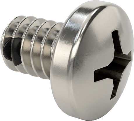 Diş Kilitli Silindir Başlı Phillips Vidaları, 2-56 Diş Boyutu, 1/8" Uzunluk